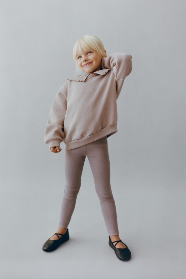 Ribbed Leggings with Label