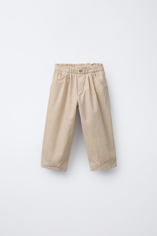 Lined Needlecord Baggy Trousers
