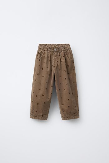 Lined Needlecord Baggy Trousers