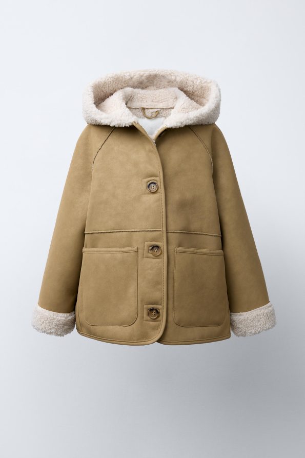 Double-Faced Faux Shearling Coat