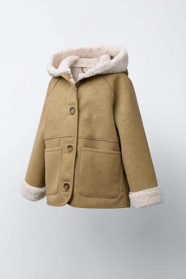 Double-Faced Faux Shearling Coat