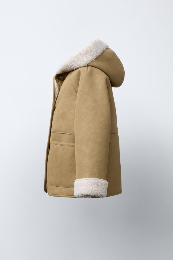 Double-Faced Faux Shearling Coat