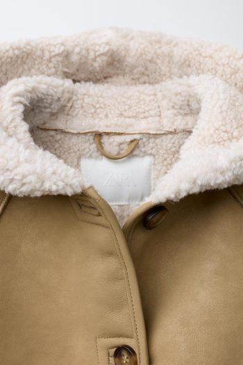 Double-Faced Faux Shearling Coat