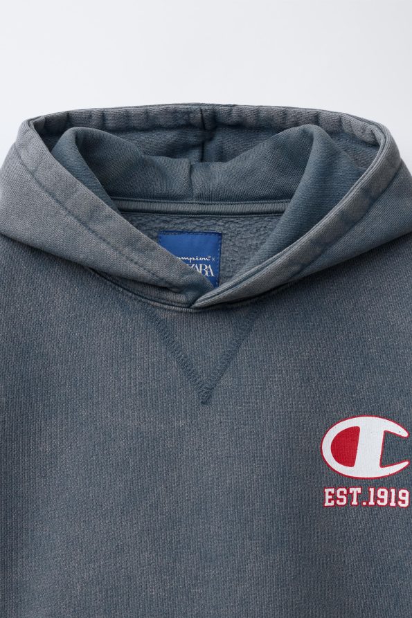 Faded-Effect Hoodie Champion ® X Zara