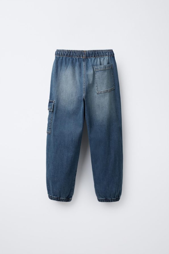 Denim Cargo Joggers