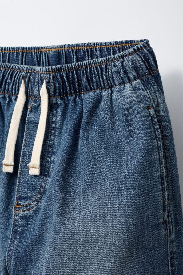 Denim Cargo Joggers