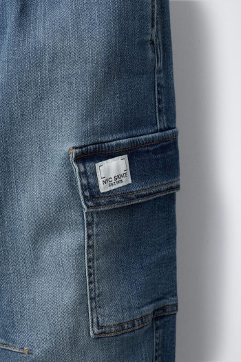 Denim Cargo Joggers