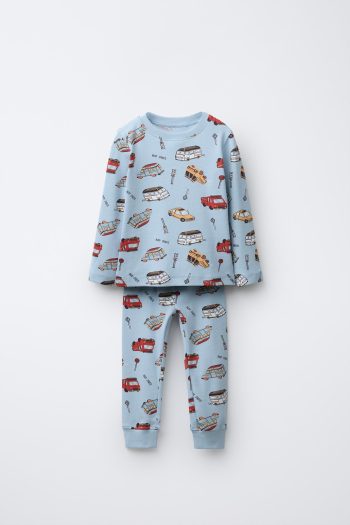 2-6 Years Car Print Pyjamas