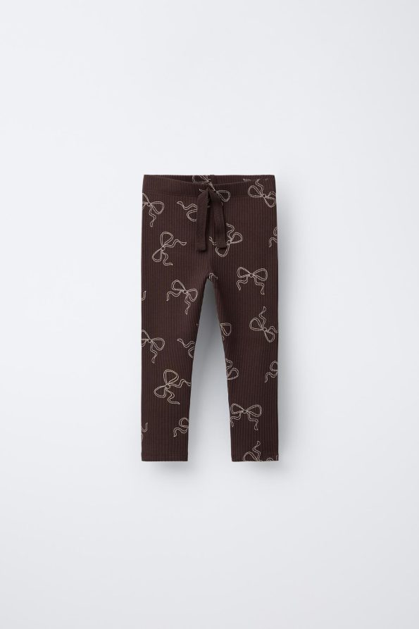 Printed Ribbed Leggings
