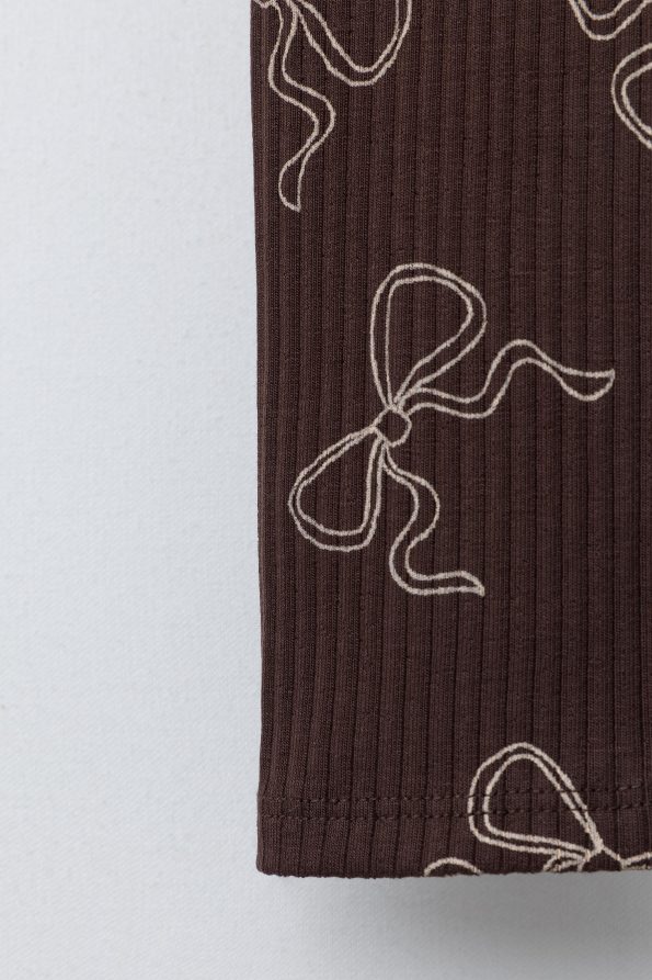 Printed Ribbed Leggings