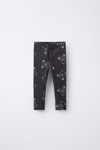 Printed Ribbed Leggings