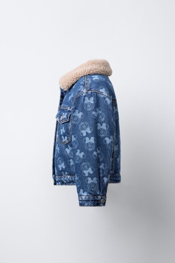 Minnie Mouse Denim Jacket with Faux Shearling