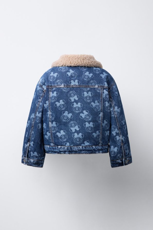 Minnie Mouse Denim Jacket with Faux Shearling