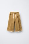 Corduroy Lace Trim Culottes