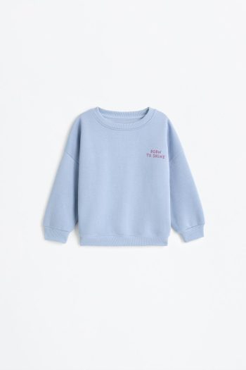 Patterned Sweatshirt and Ribbed Leggings Set