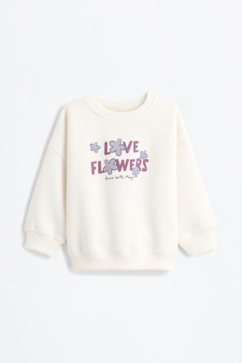 Patterned Sweatshirt and Ribbed Leggings Set