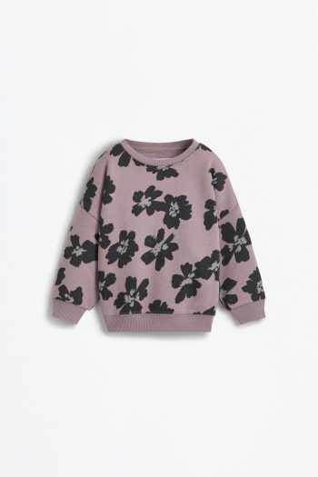 Printed Sweatshirt and Ribbed Leggings Set