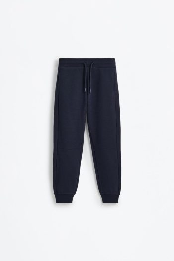 Cotton Jogger Pants with Ottoman Fabric