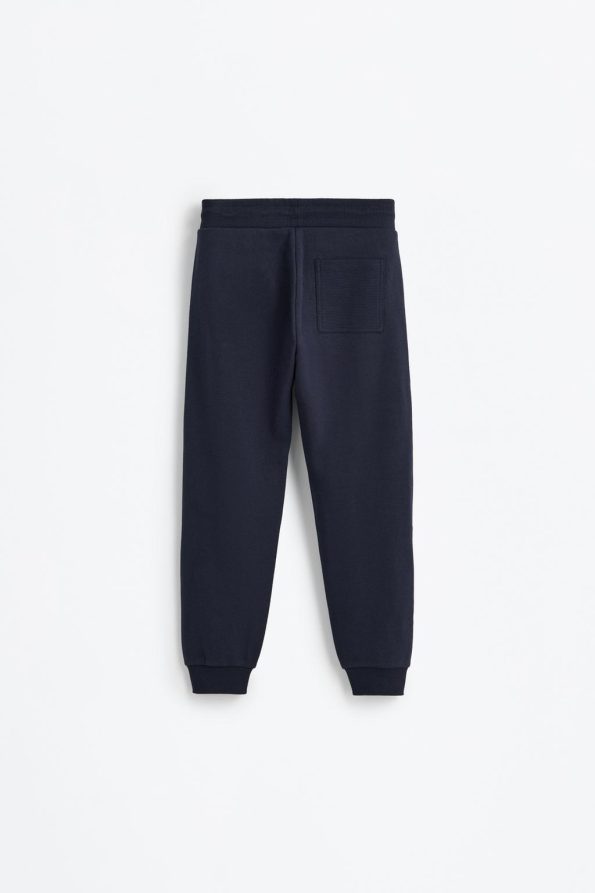 Cotton Jogger Pants with Ottoman Fabric