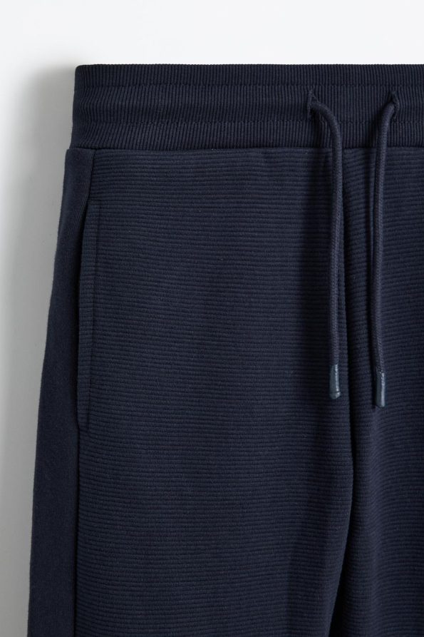 Cotton Jogger Pants with Ottoman Fabric