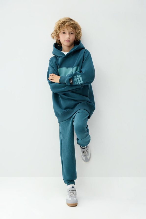 Cotton Jogger Pants with Ottoman Fabric