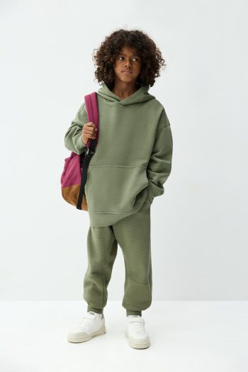 Cotton Jogger Pants with Ottoman Fabric