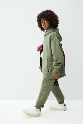 Cotton Jogger Pants with Ottoman Fabric