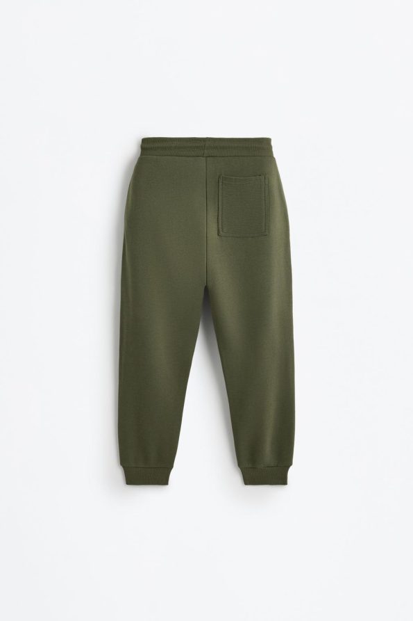 Cotton Jogger Pants with Ottoman Fabric