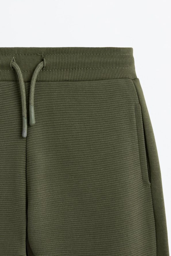 Cotton Jogger Pants with Ottoman Fabric