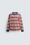 Striped T-Shirt with Mickey Mouse for Kids