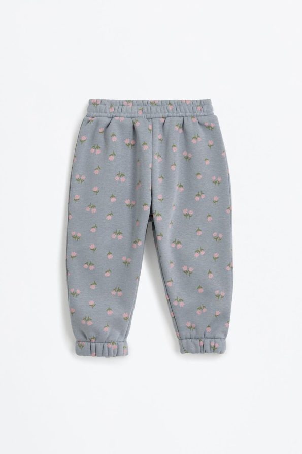 Elastic Hem Sweatshirt and Cotton Pants Set