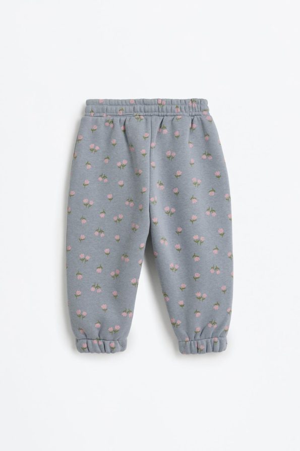 Elastic Hem Sweatshirt and Cotton Pants Set