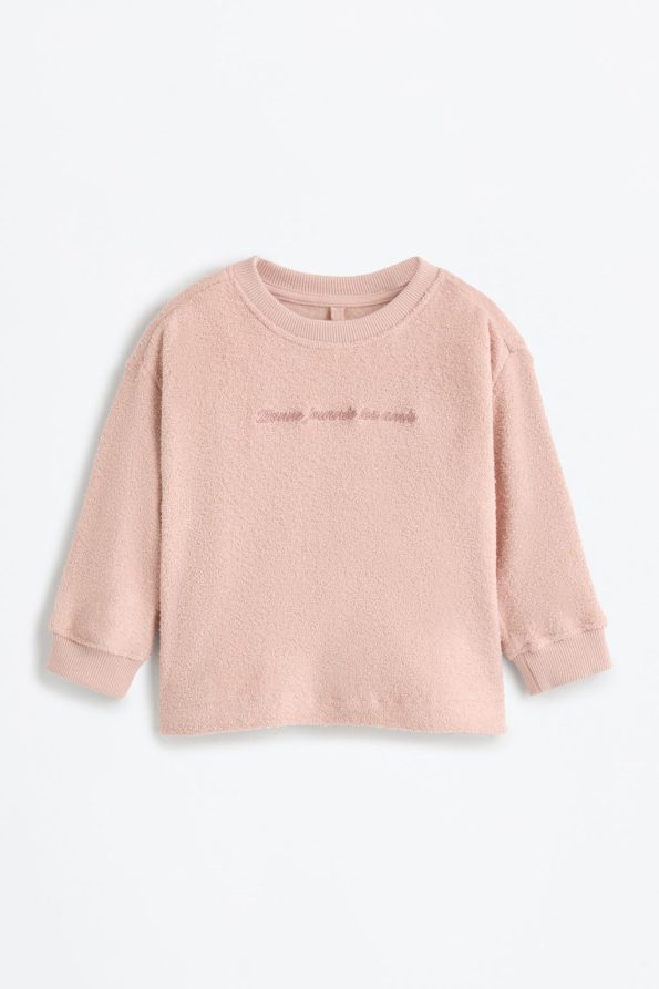 Towel-Effect Sweatshirt and Pants Set