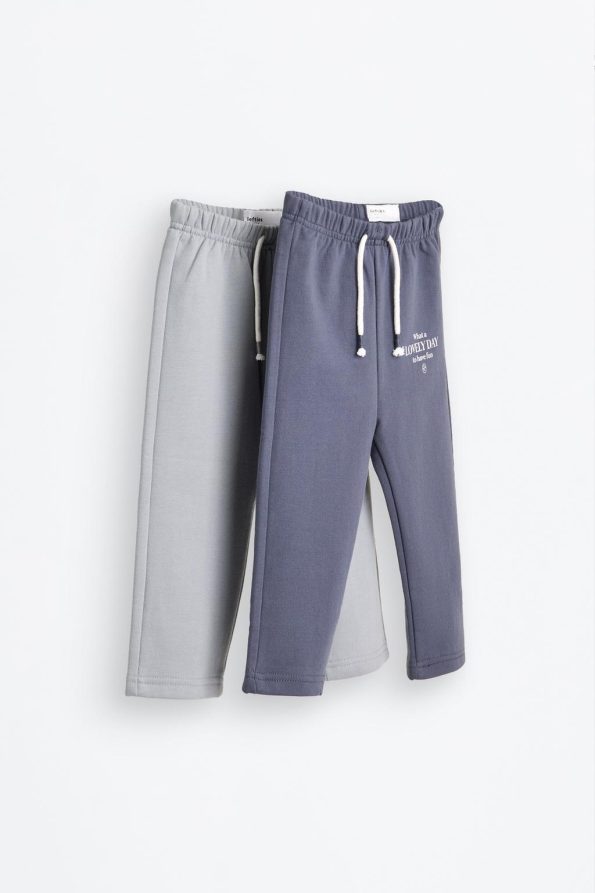 2-Pack Contrast Cotton Pants