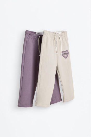 2-Pack Contrast Cotton Trousers