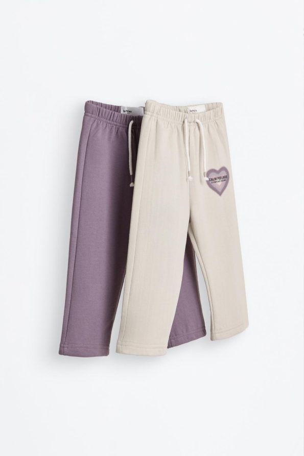 2-Pack Contrast Cotton Trousers