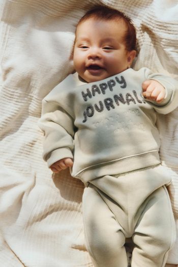 Embroidered Wavy Sweatshirt and Pants Set