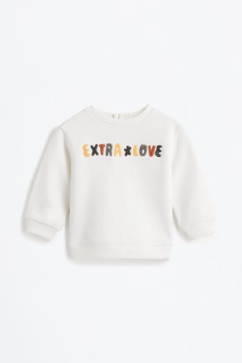 Embroidered Wavy Sweatshirt and Pants Set