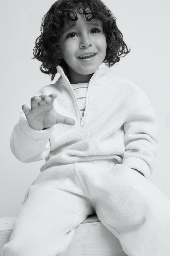 Towel Effect Sweatshirt and Pants Set