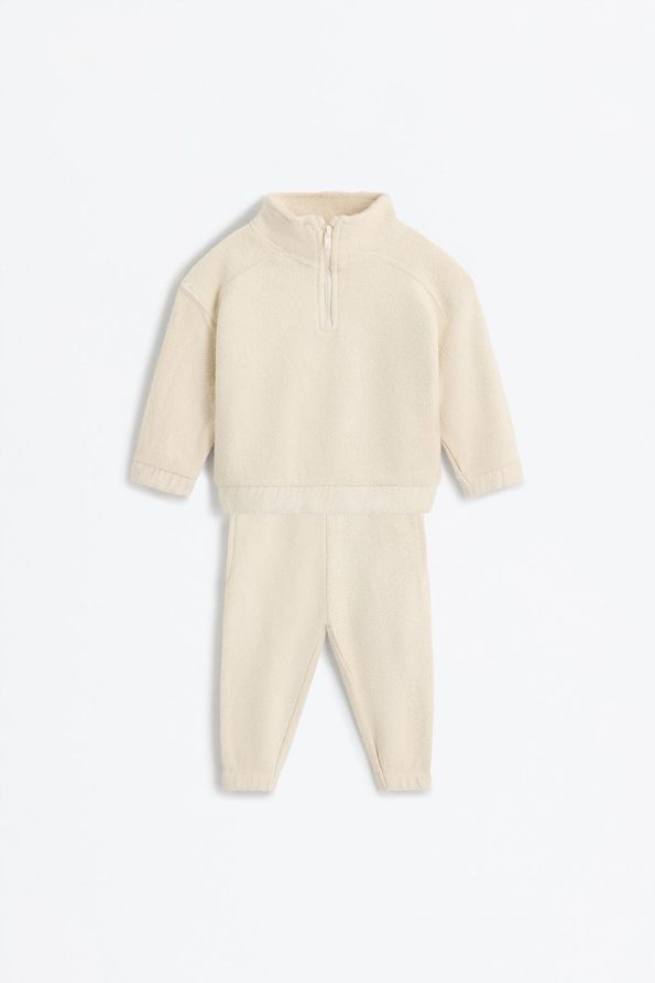 Towel Effect Sweatshirt and Pants Set