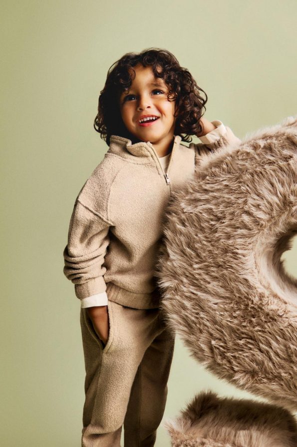 Towel Effect Sweatshirt and Pants Set