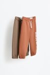 2-Pack Contrast Cotton Pants
