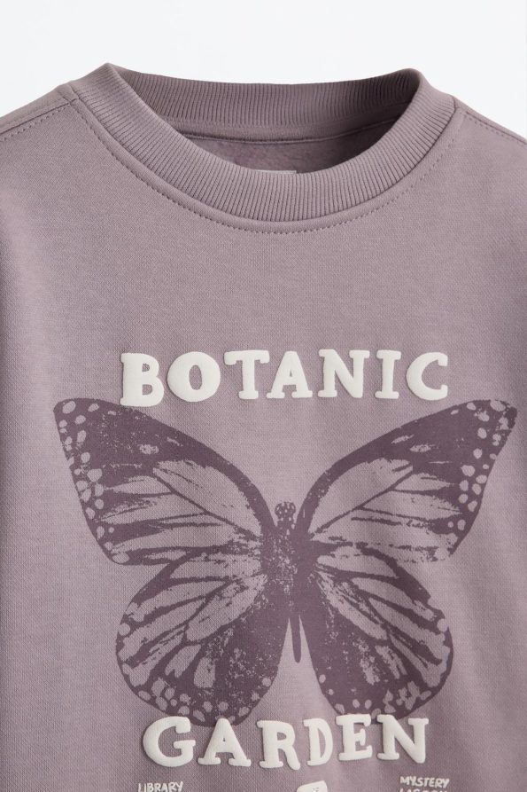 Textured Print Sweatshirt
