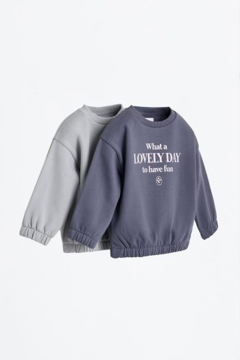 2-Piece Contrast Sweatshirt Set