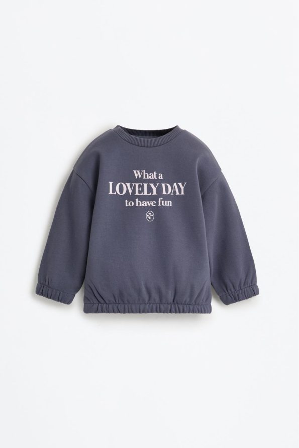 2-Piece Contrast Sweatshirt Set