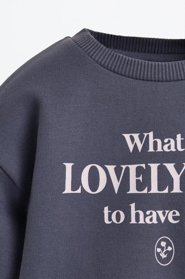 2-Piece Contrast Sweatshirt Set