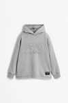 Distressed Effect Hoodie Sweatshirt