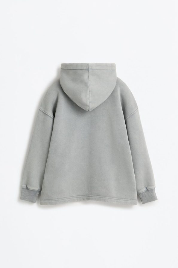 Distressed Effect Hoodie Sweatshirt
