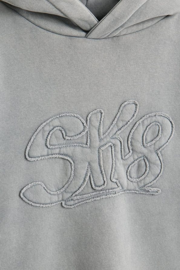 Distressed Effect Hoodie Sweatshirt