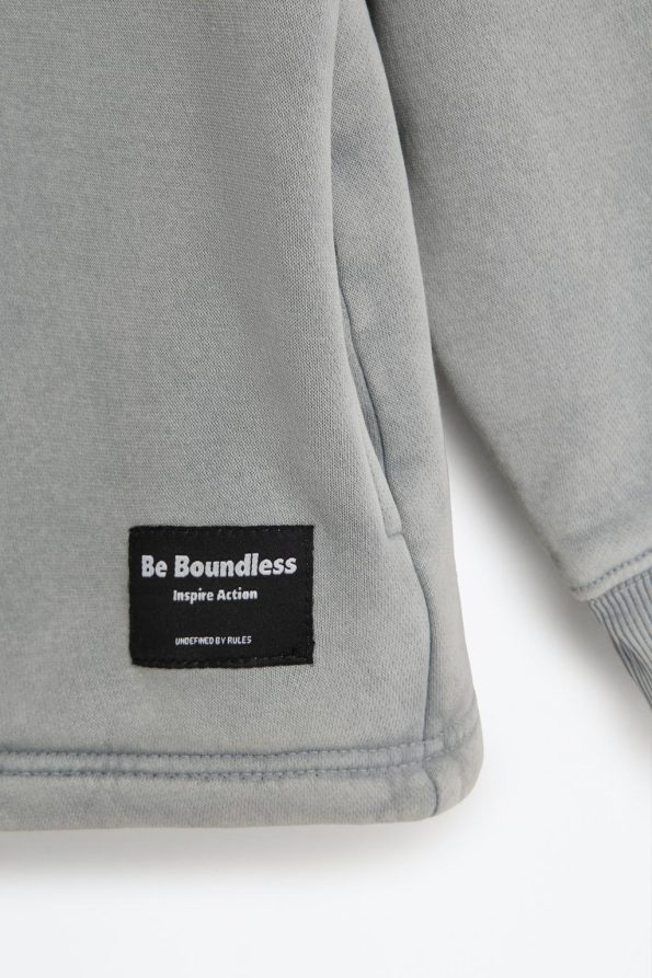 Distressed Effect Hoodie Sweatshirt